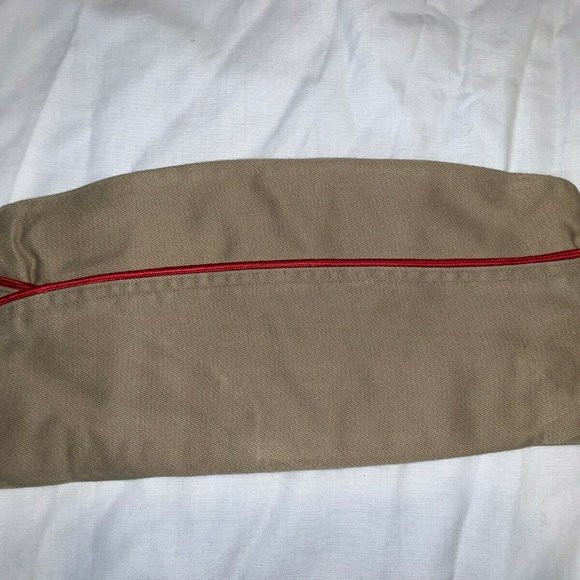 1952 KOREAN WAR ARMY sz7 1/4 GARRISON COVER CAP ARTILLERY SERVICE CORD KD 01032 - Picture 2 of 12